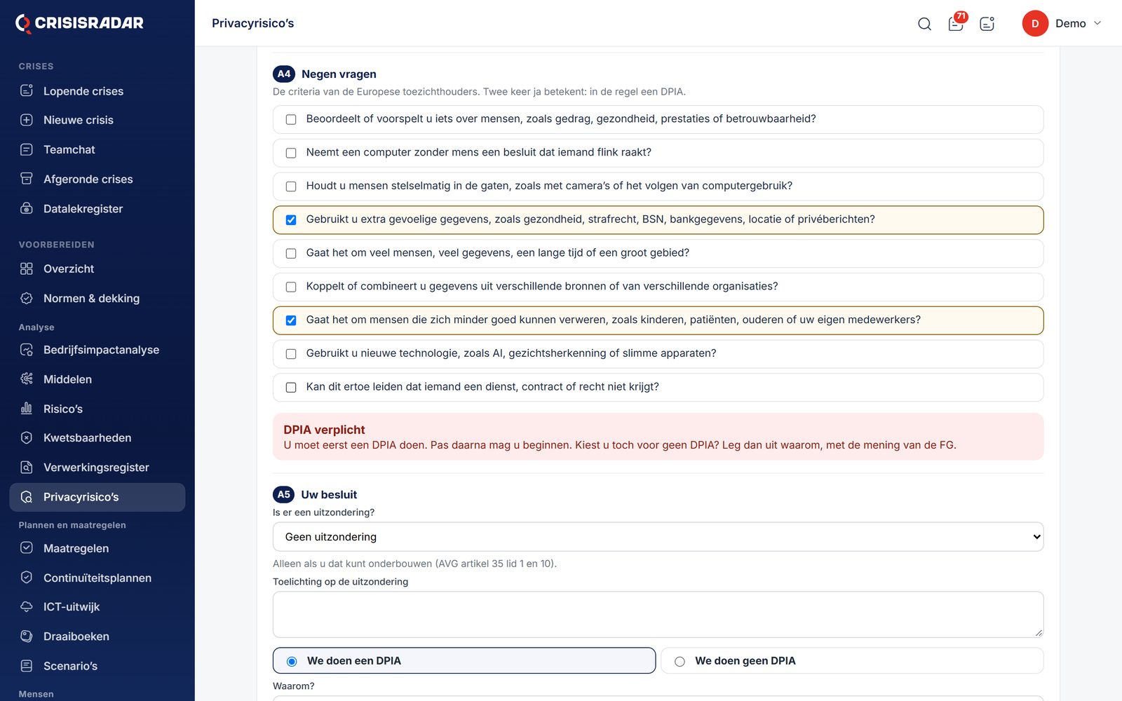 De pre-scan: met de negen criteria ziet u of een DPIA verplicht is