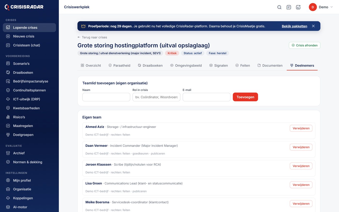 Rollen, rechten en externe partijen